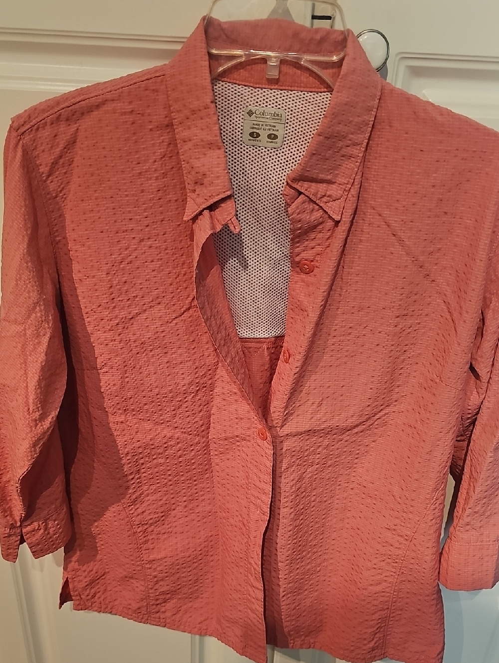 Columbia Coral Seersucker Short-Sleeve Button Shirt